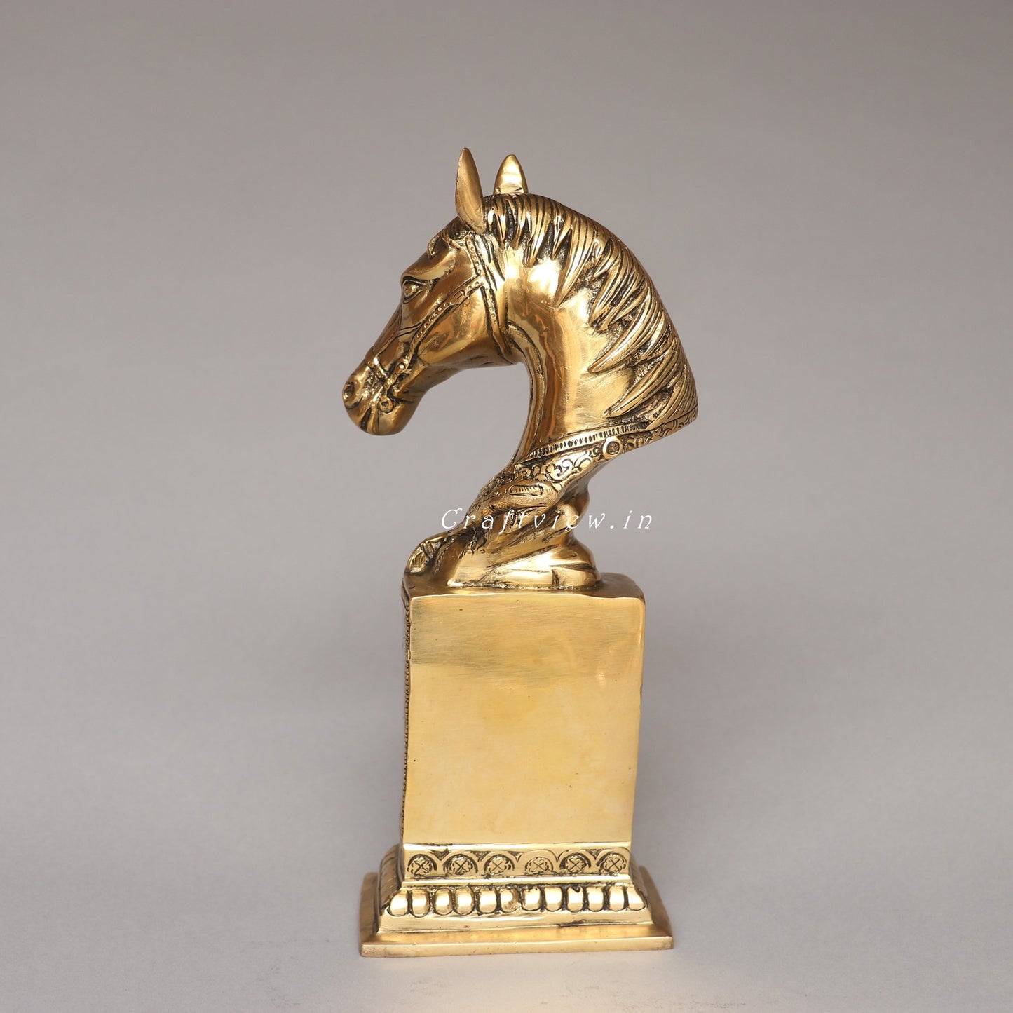 Galloping Through Brass Clock Tabletop Décor