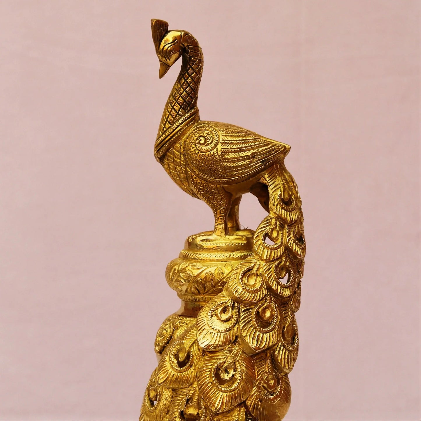 Brass Peacock Decorative Stand craftsview