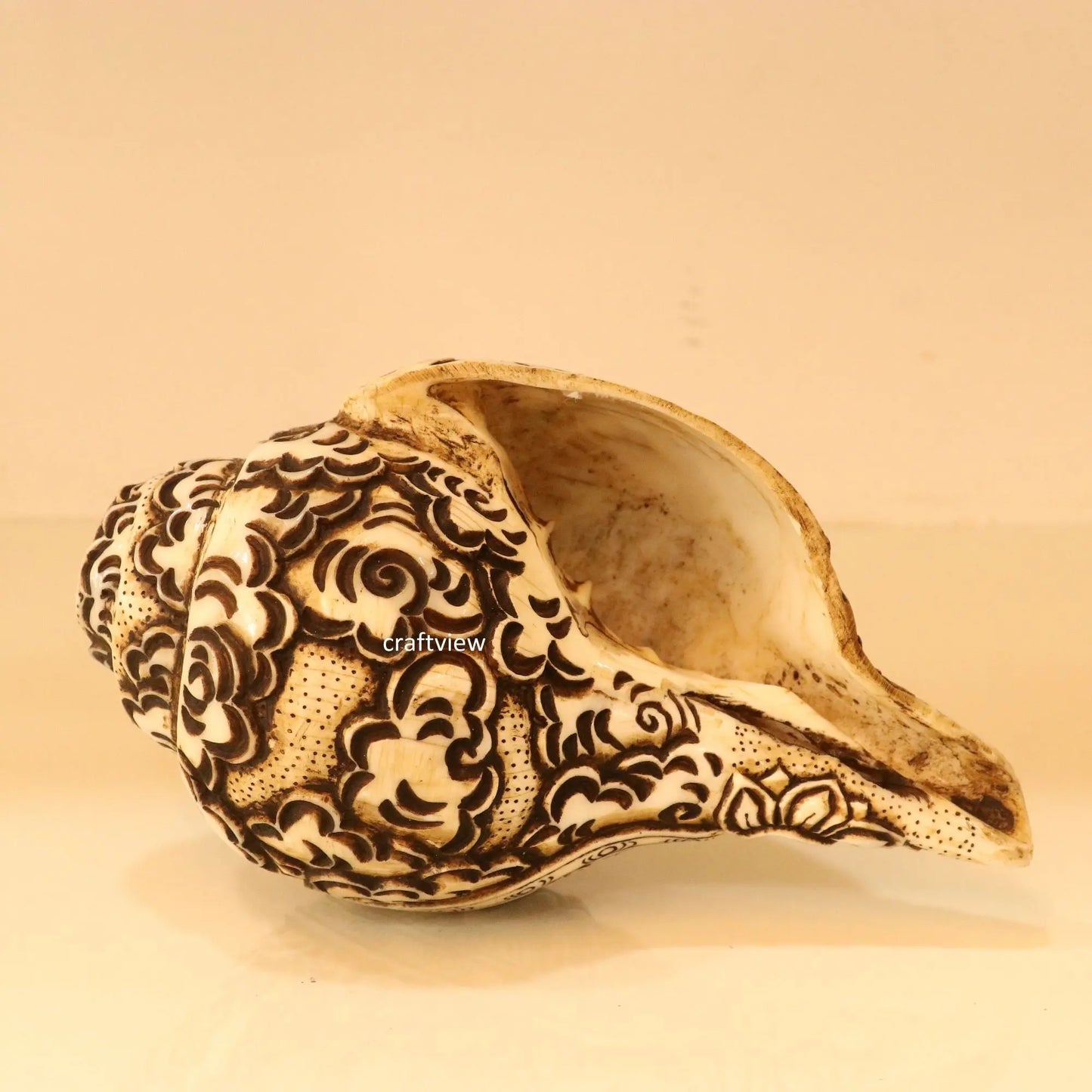 12 Arms Ganesh Hand Carved, Conch Shell Craftsview