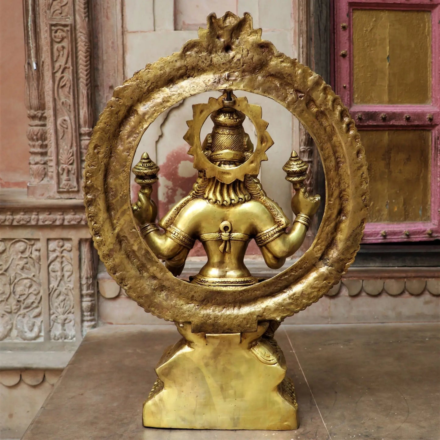 Brass Blessing Maa Lakshmi Idol 43" craftsview