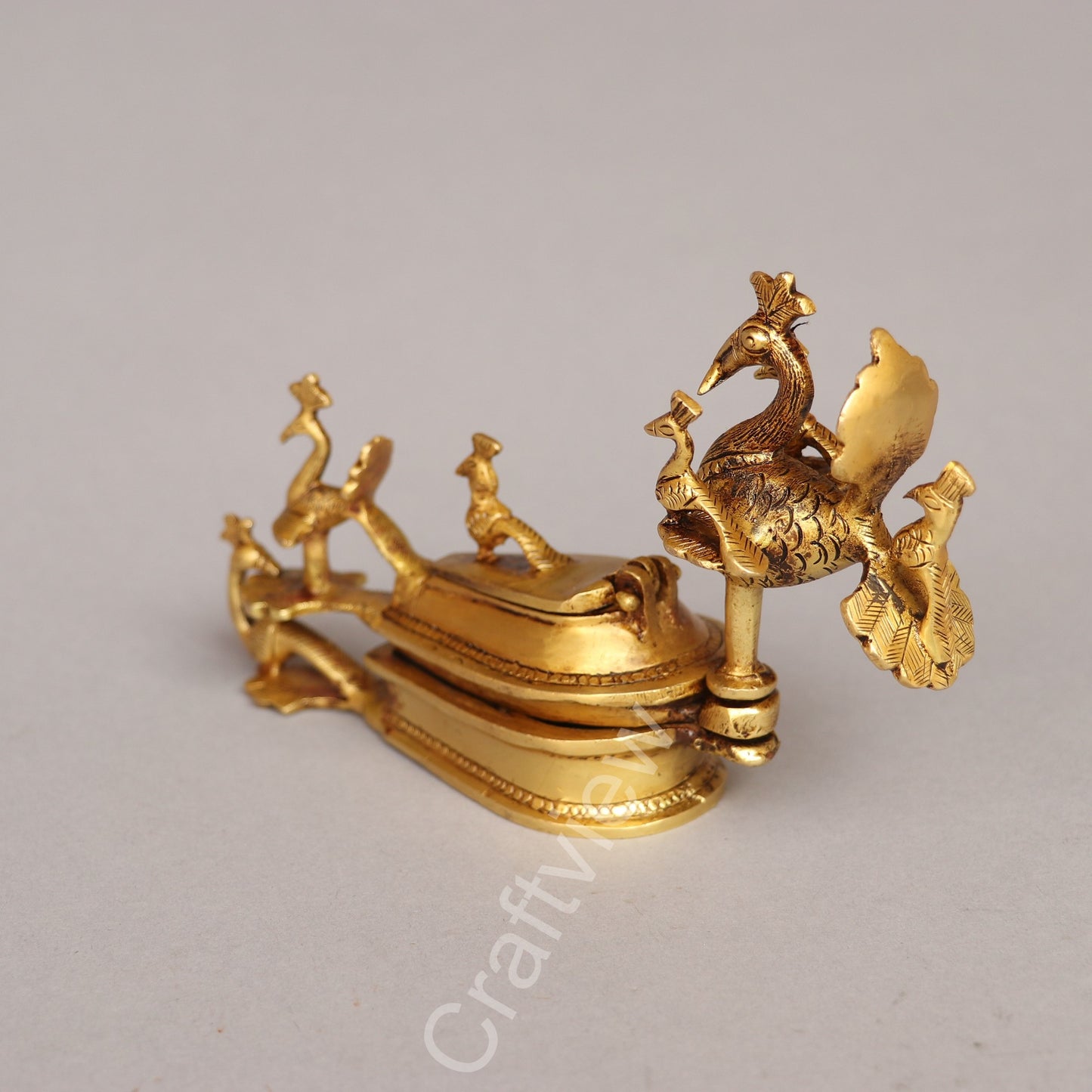 Vintage Brass Kum Kum Holder – A Timeless Symbol of Tradition