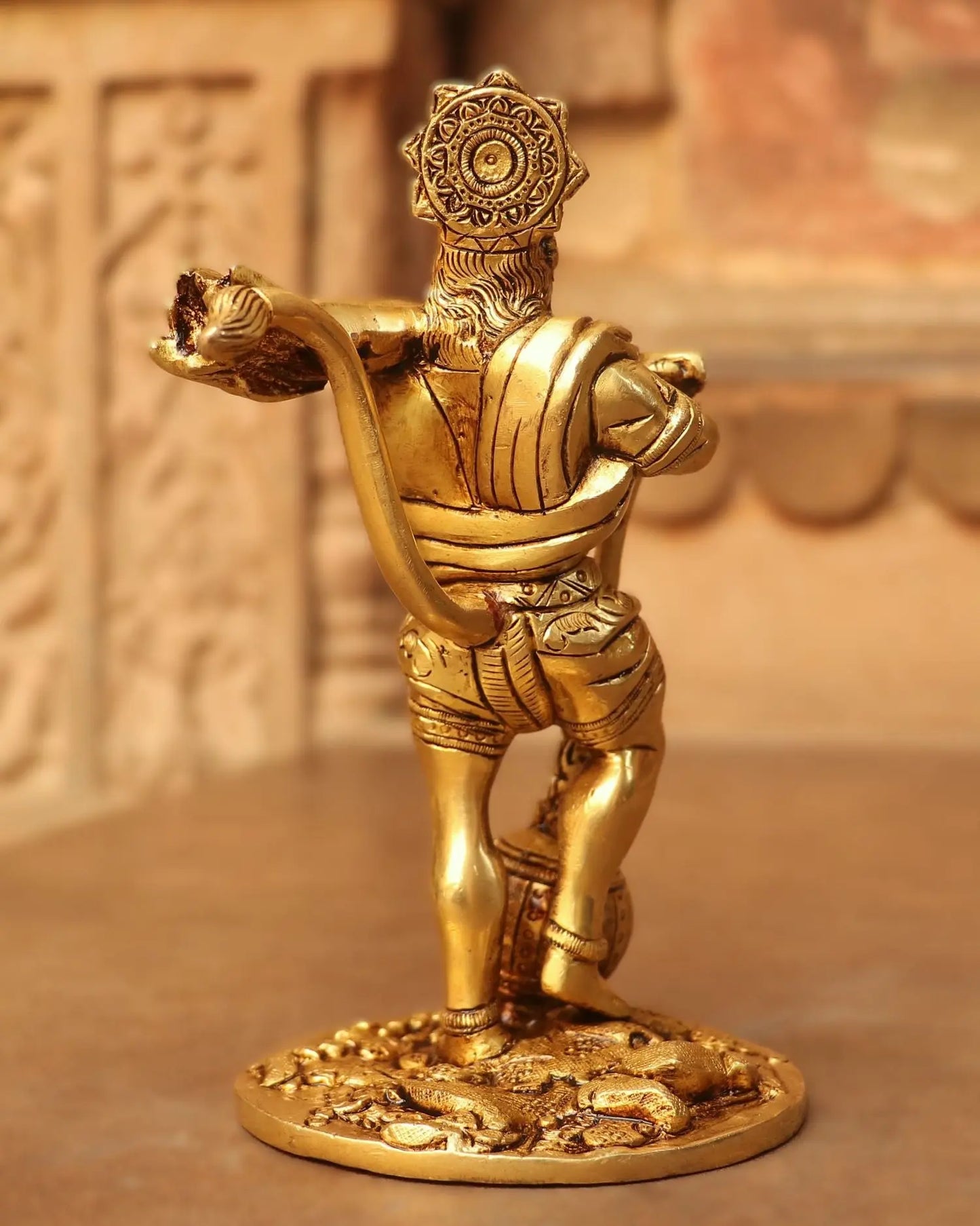 7" Brass Standing Hanuman Statue - Craftview