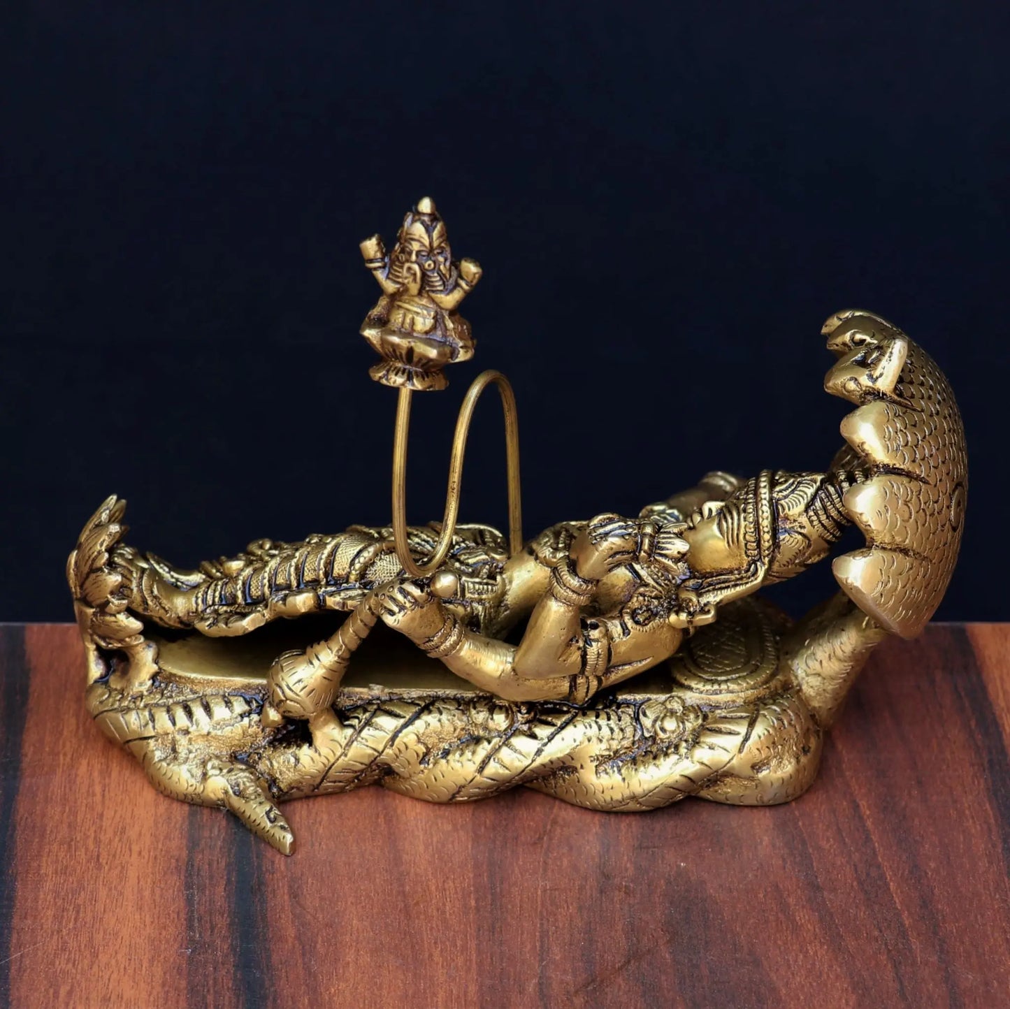 Brass Resting Vishnu With Bharma craftsview