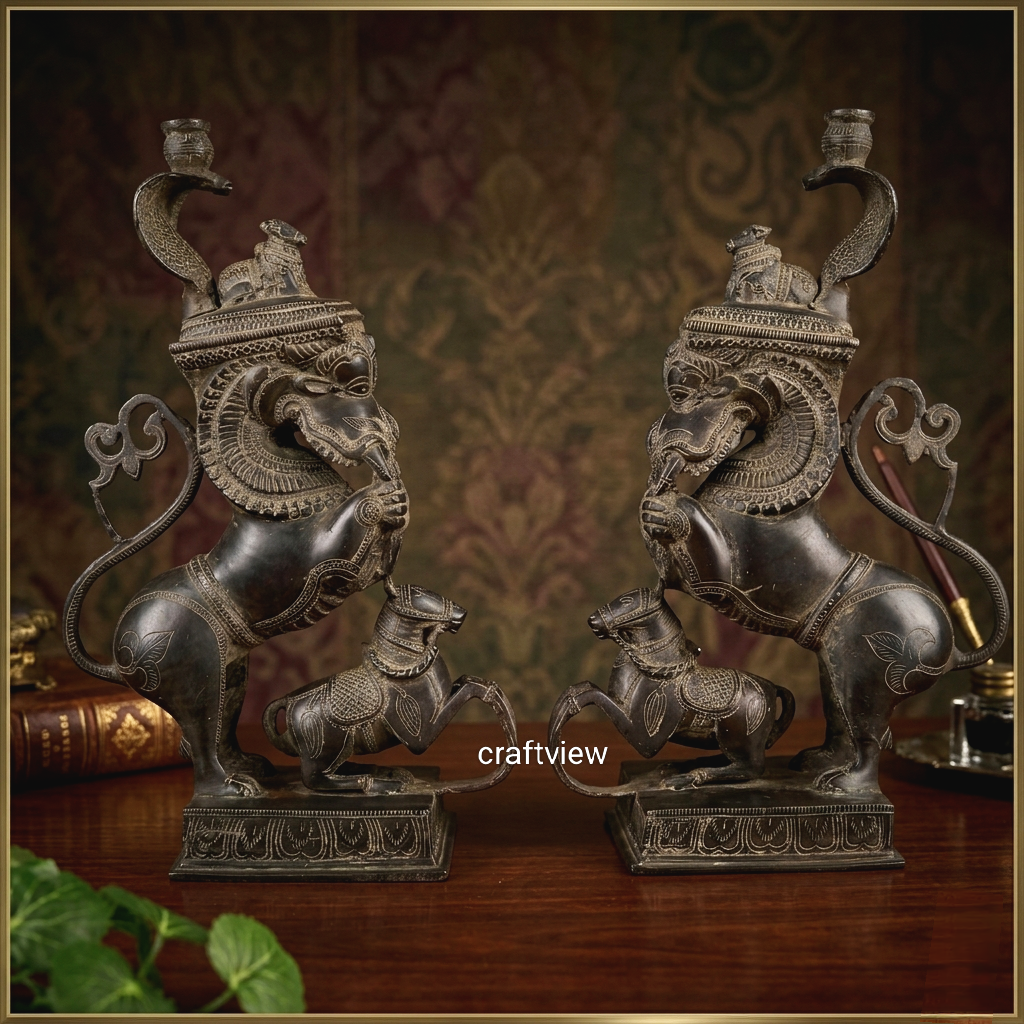 Brass Mythical Yali Stand 16''