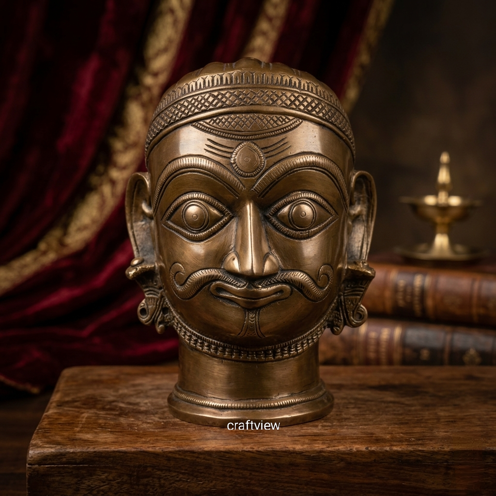 Brass Shiva Mukha lingam Table Décor