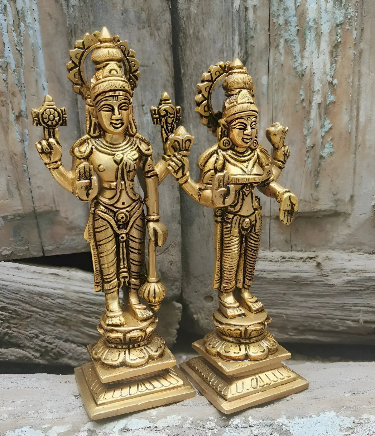 8" Lakshmi Vishnu Chola Statues. Craftsview