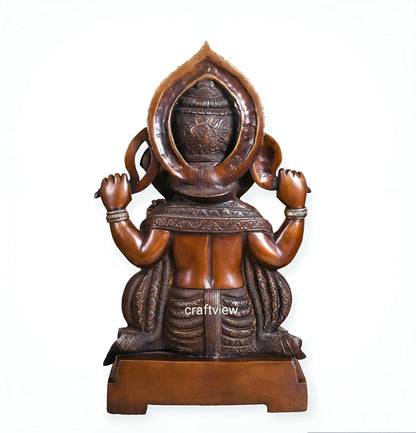 Brass Ganesha Statue Golden Finished craftsview