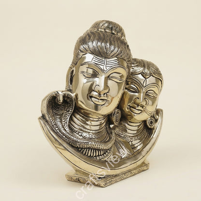 Divine Harmony – Brass Ardhanarishvara Sculpture