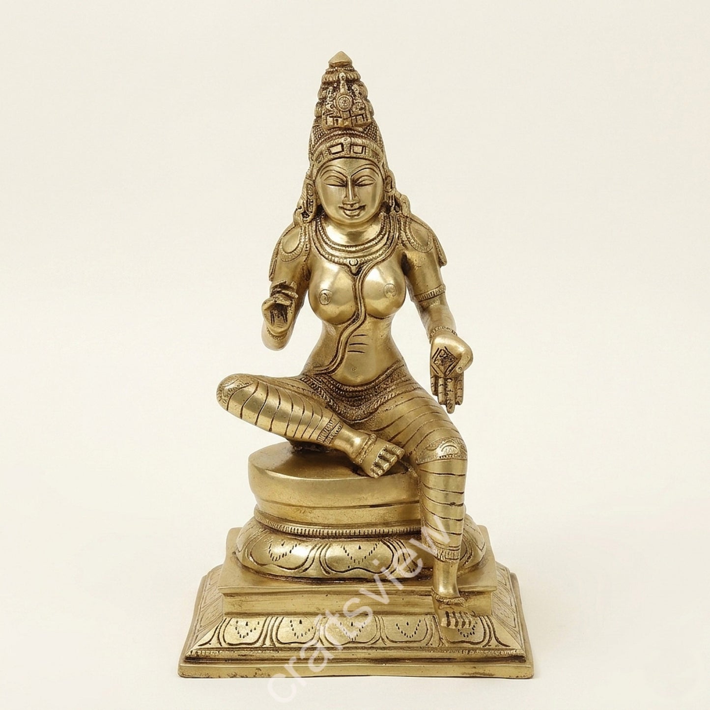 Brass Goddess Parvati Statue