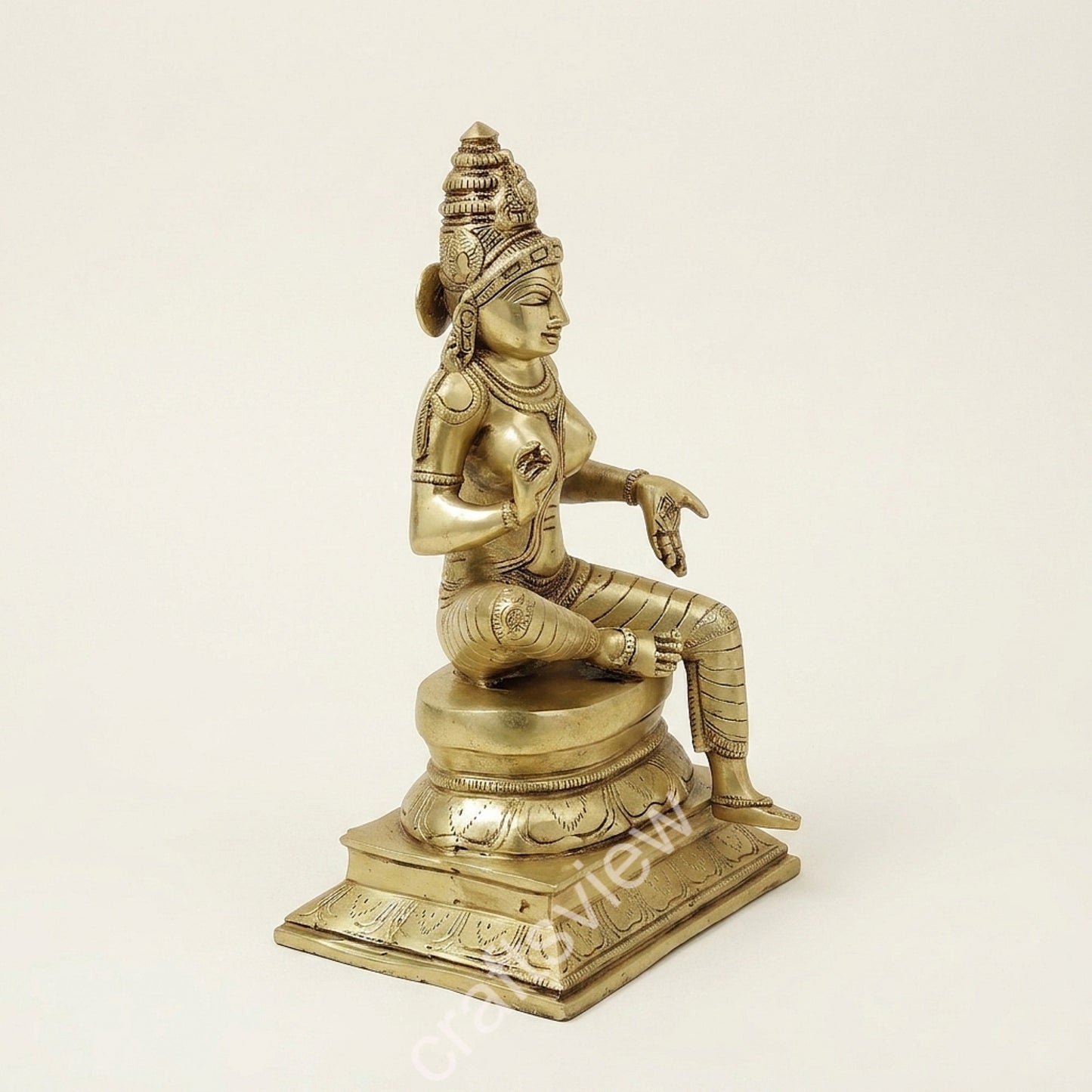 Brass Goddess Parvati Statue