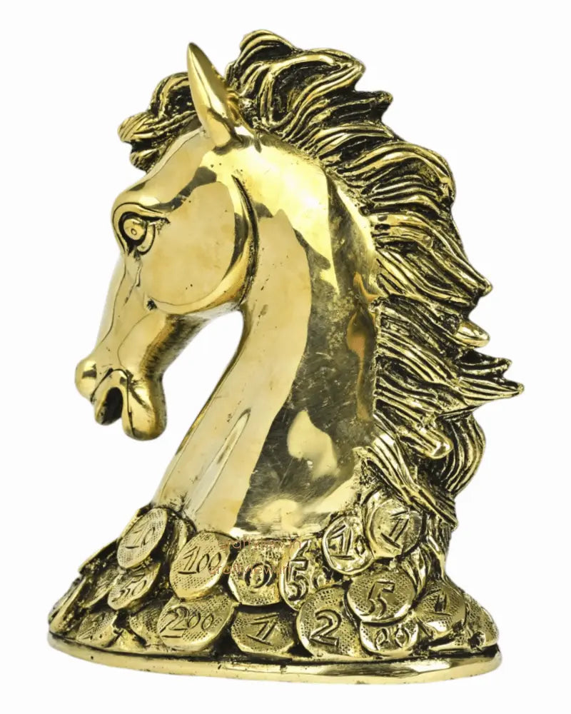 6" Brass Horse Head Figurines | Animal Sculptures Craftsview