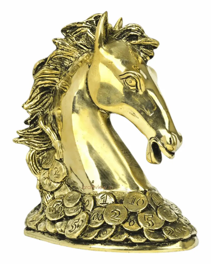 6" Brass Horse Head Figurines | Animal Sculptures Craftsview