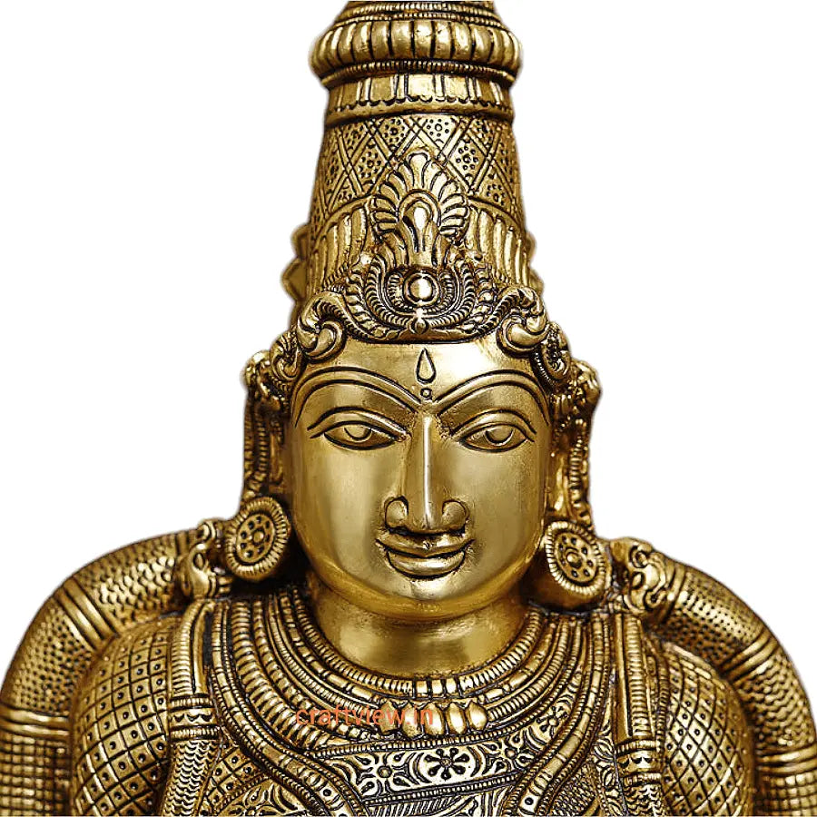 Brass Padmavati Goddess Lakshmi Sculpture | Handmade Superfine Crafted By Artist Craftsview