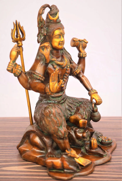 Brass Lord Shiva Statue 18" craftsview