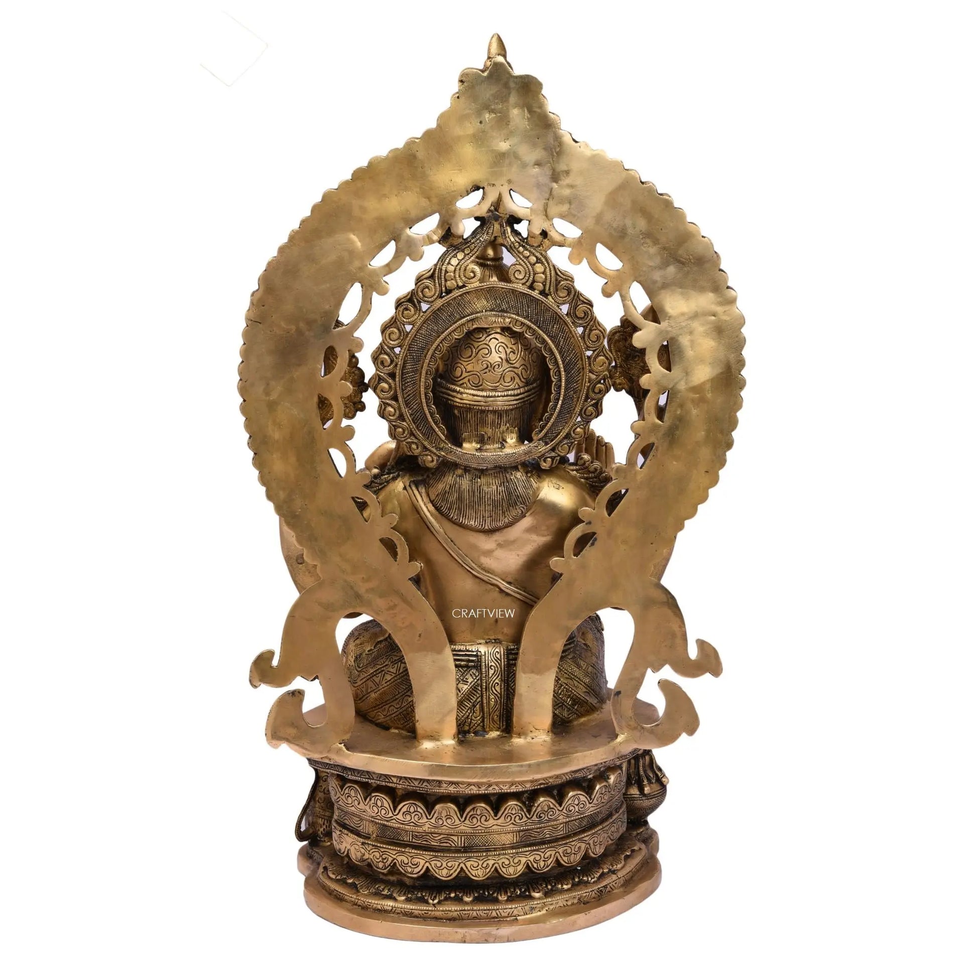 Brass Ganesh Statue Sitting On Singhasan craftsview