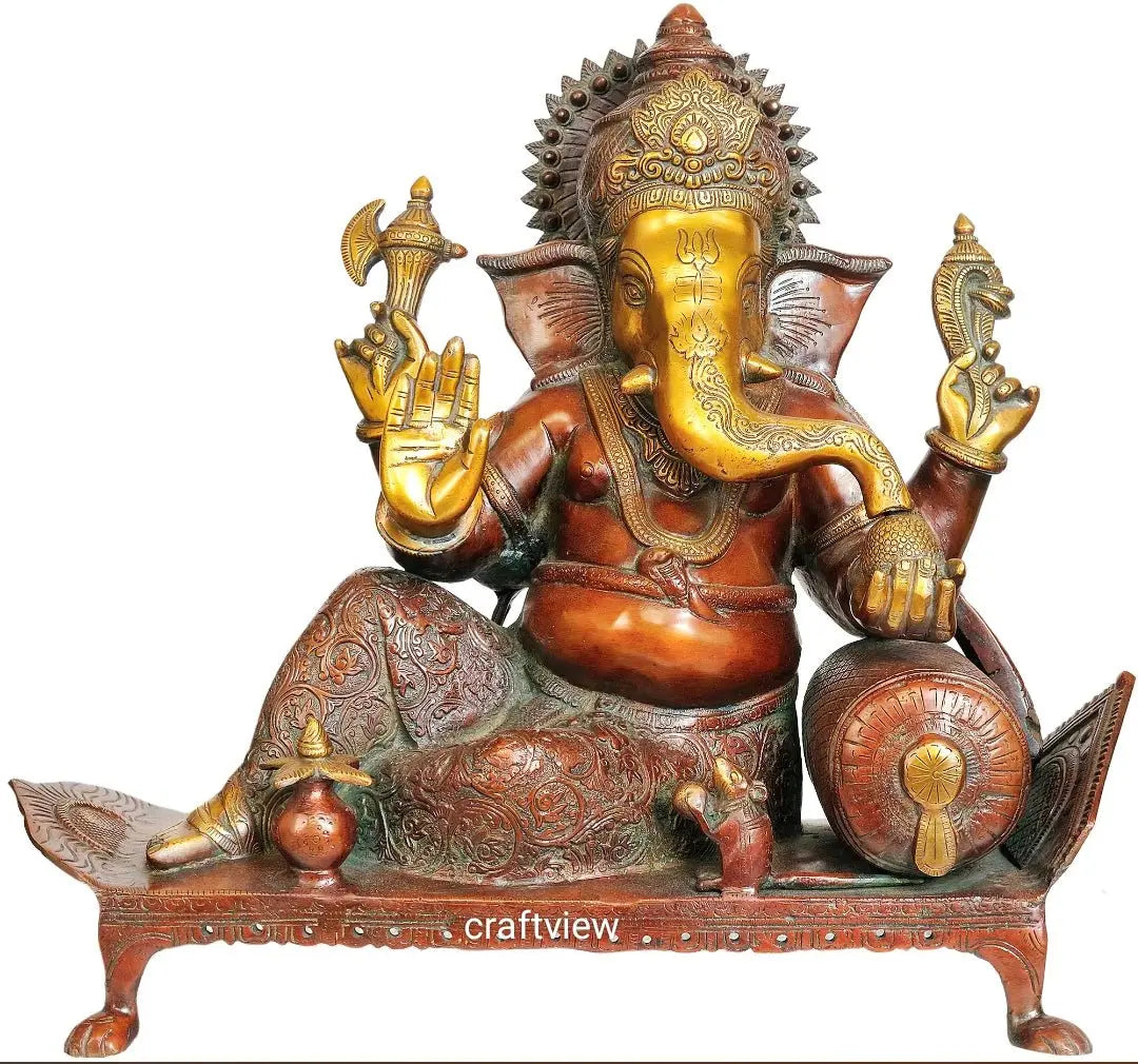 Brass Ganesh Statue 16" craftsview