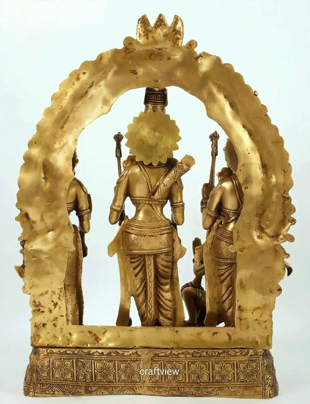 Ram darbar With Prabhavali Sculpture Ram Sita Laxman & Hanuman 25.5" craftsview