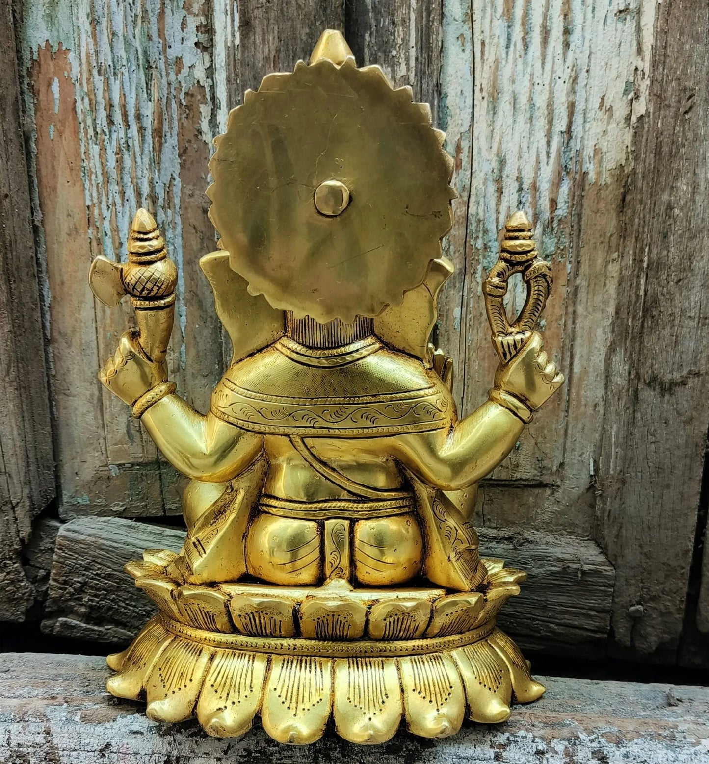 Brass Lord Ganesha Statue 11.5" craftsview