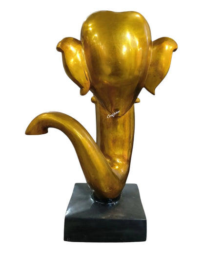 17" Brass Lord Ganesha Trunk Sculpture Craftsview
