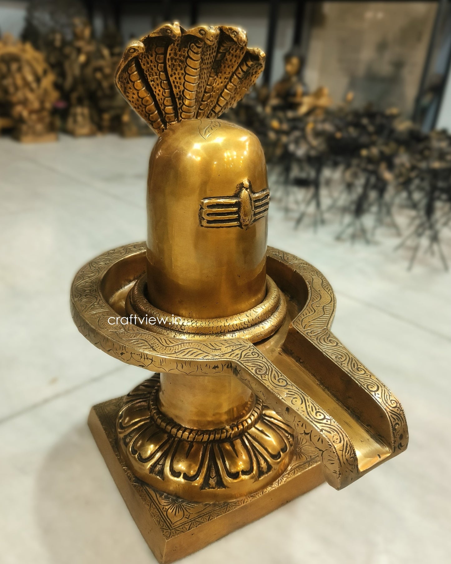 Brass Shiva lingam Idols 21"