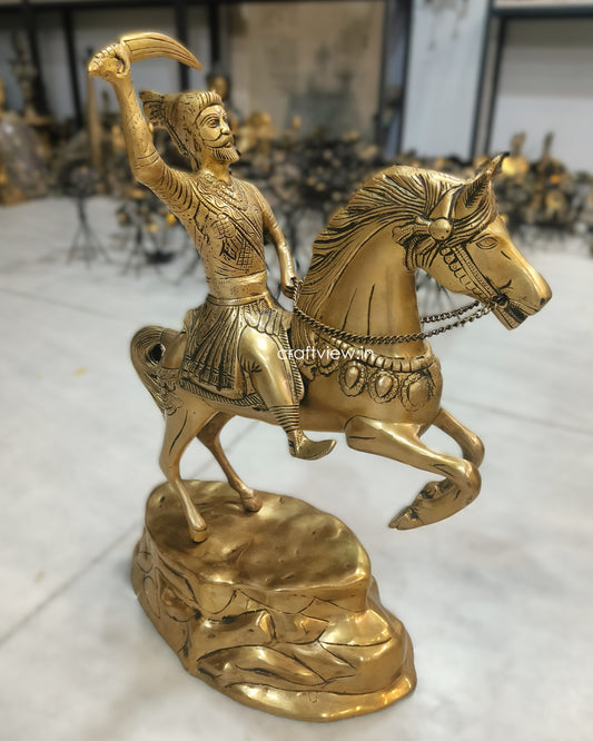 Chatrapati Sivaji Maharaj Brass Décor Idol