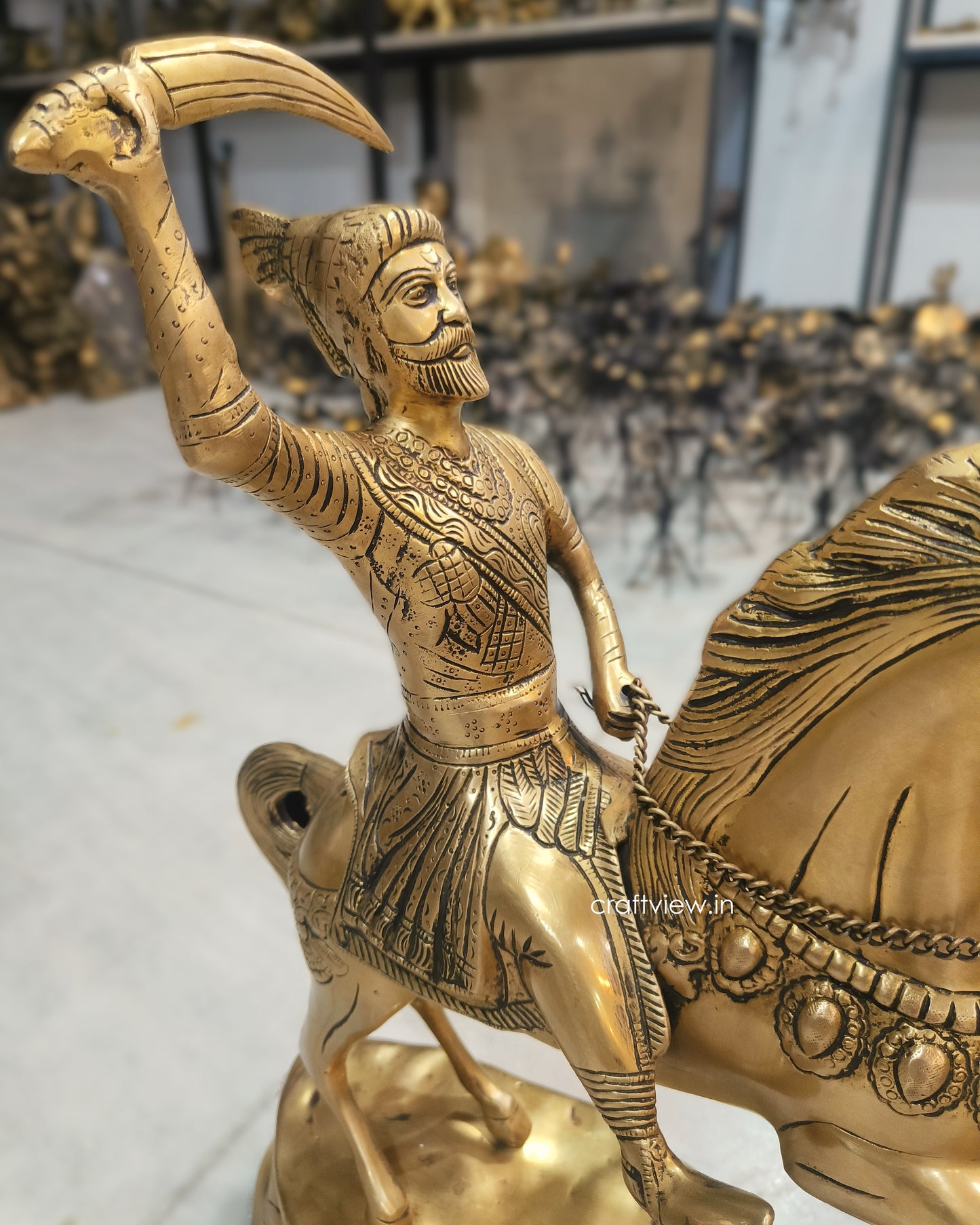 Chatrapati Sivaji Maharaj Brass Décor Idol