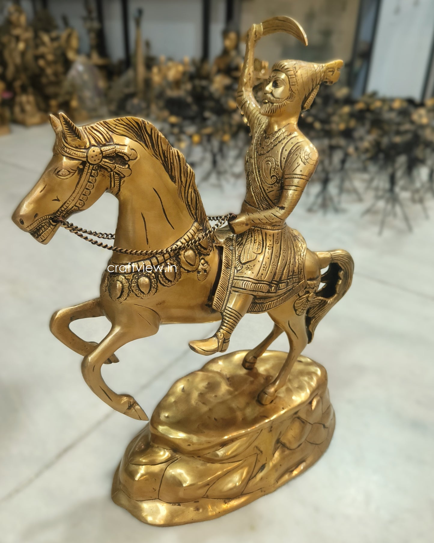 Chatrapati Sivaji Maharaj Brass Décor Idol