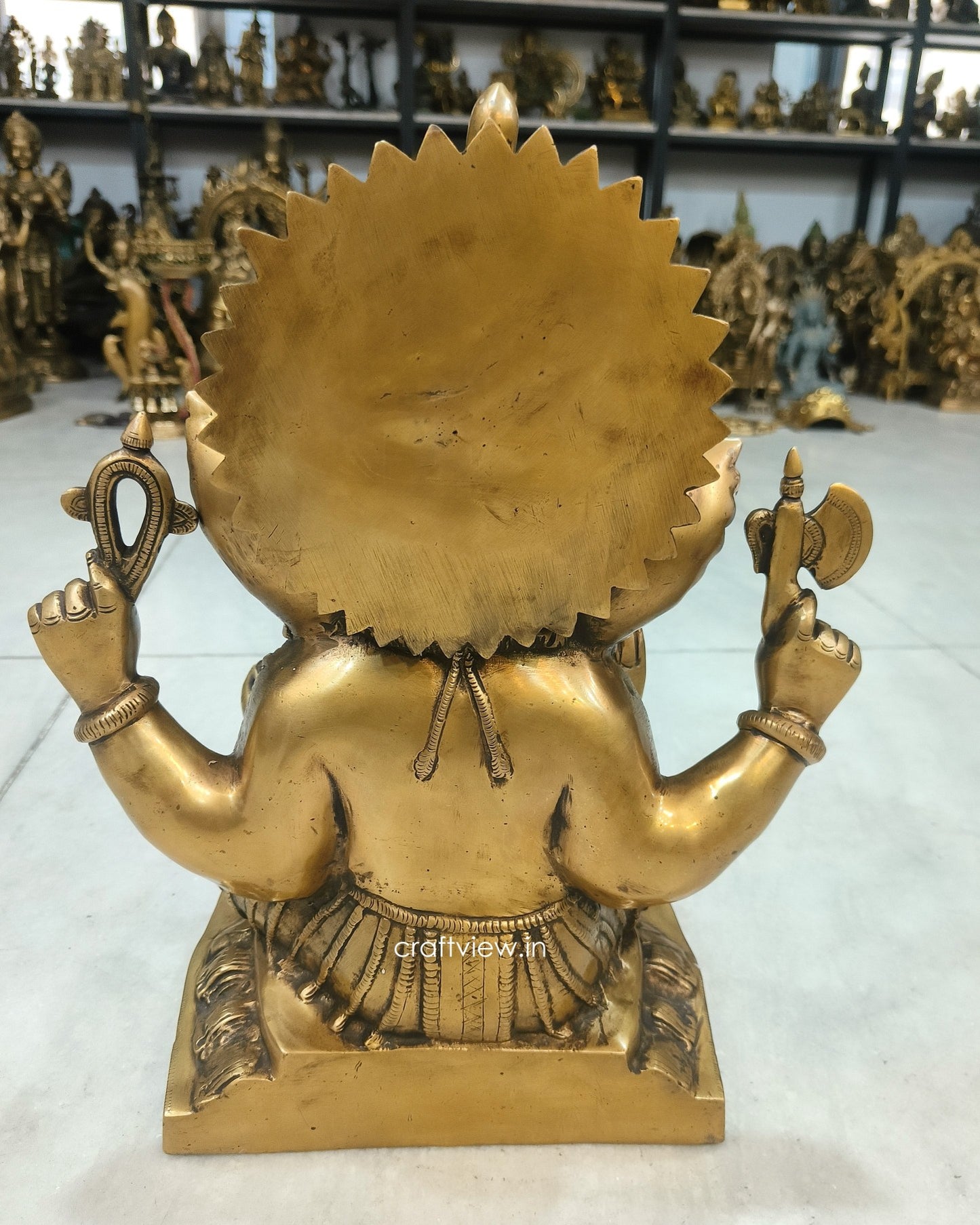 Brass Lord Ganesh Idol 17"