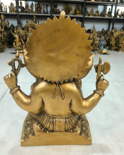 Brass Lord Ganesh Idol 17"