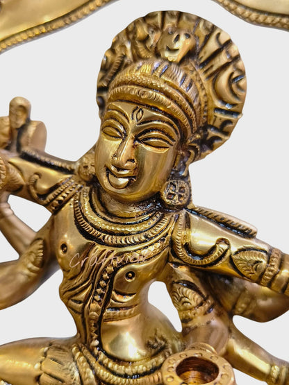 Superfine Brass Gajasurasamhara Shiva Idol 12"