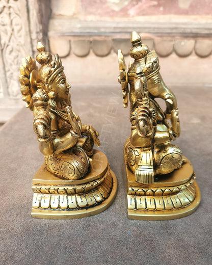 Brass Superfine Ganesh Lakshmi Idols