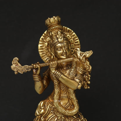Artistic Brass Krishna Idol