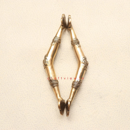 Brass Floral Door Handle