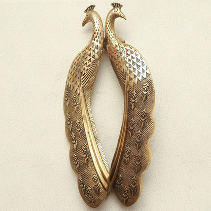 Brass Decorative Peacock Door Handle