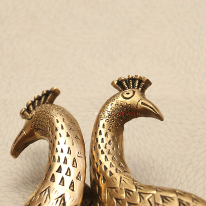 Brass Decorative Peacock Door Handle