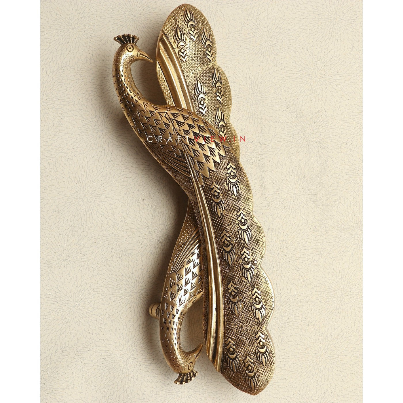 Brass Decorative Peacock Door Handle