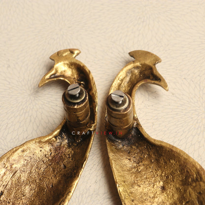 Brass Decorative Peacock Door Handle