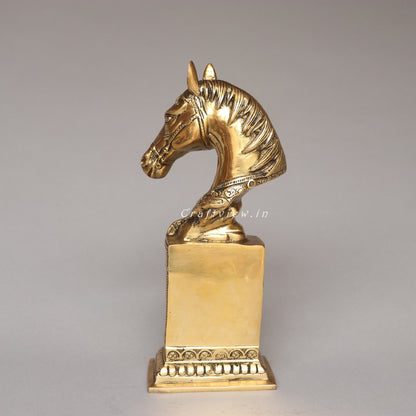 Galloping Through Brass Clock Tabletop Décor