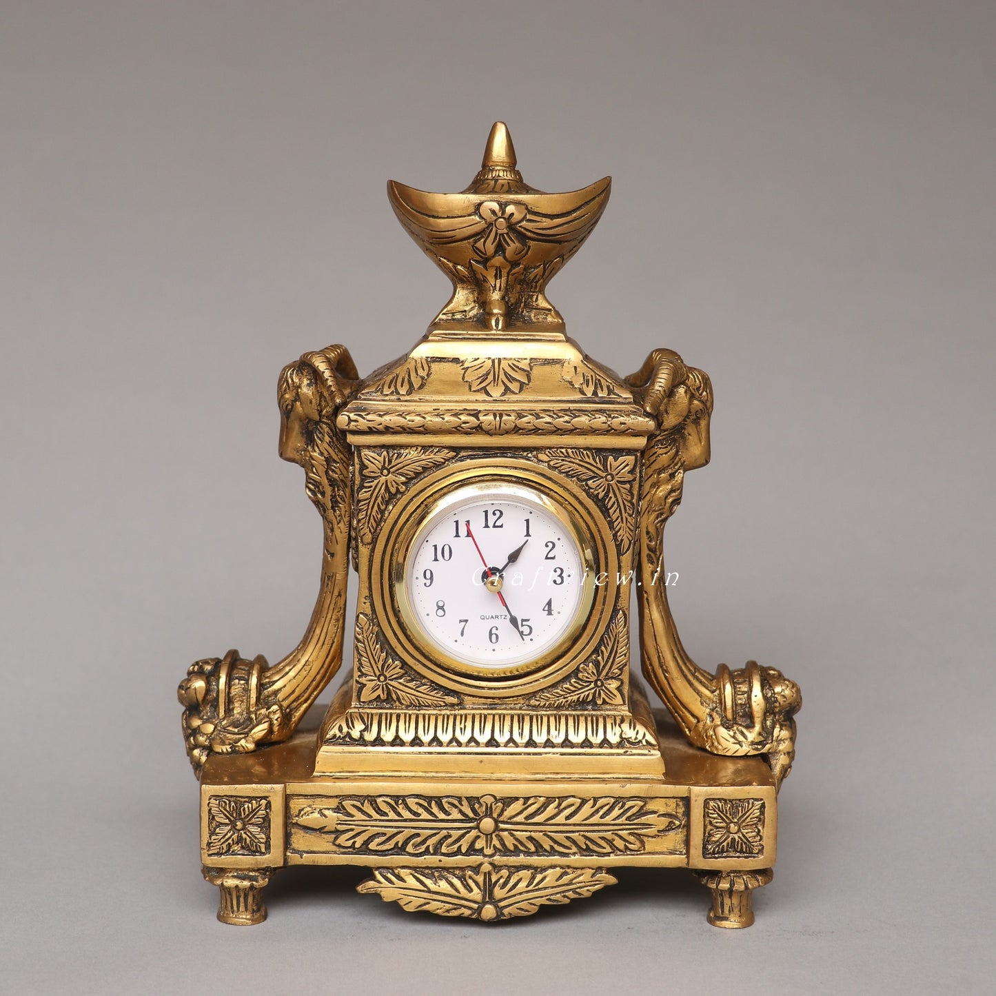 Brass Clock Tabletop Décor