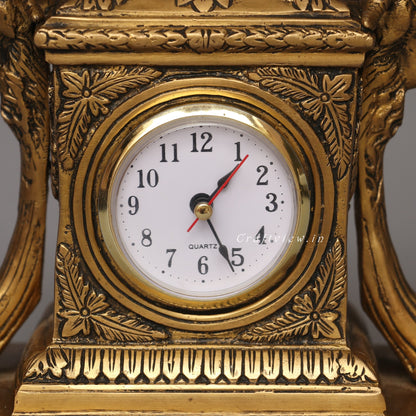 Brass Clock Tabletop Décor