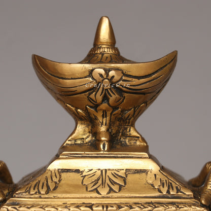 Brass Clock Tabletop Décor