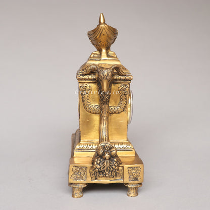 Brass Clock Tabletop Décor