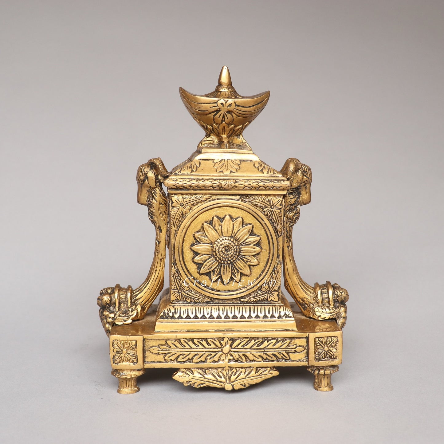 Brass Clock Tabletop Décor