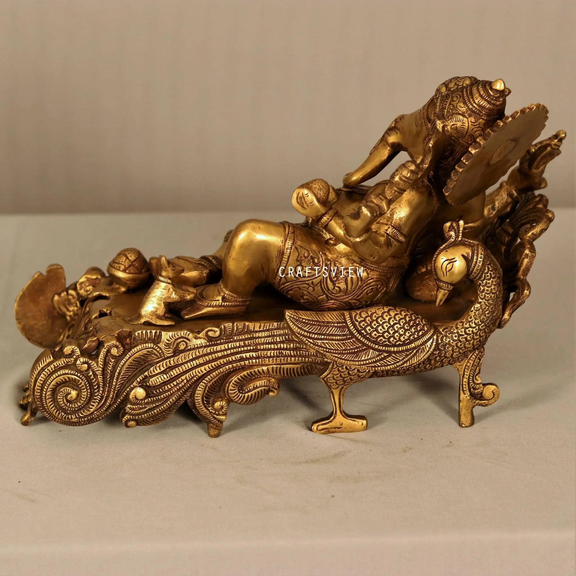 Brass Ganesh Statue 10" craftsview