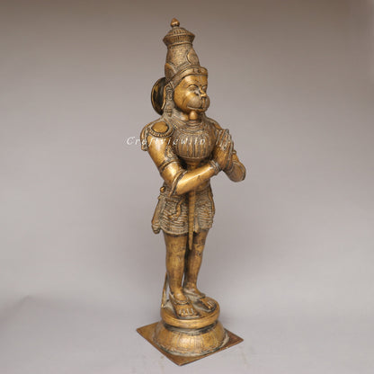 Brass Lord Hanuman Standing Statue