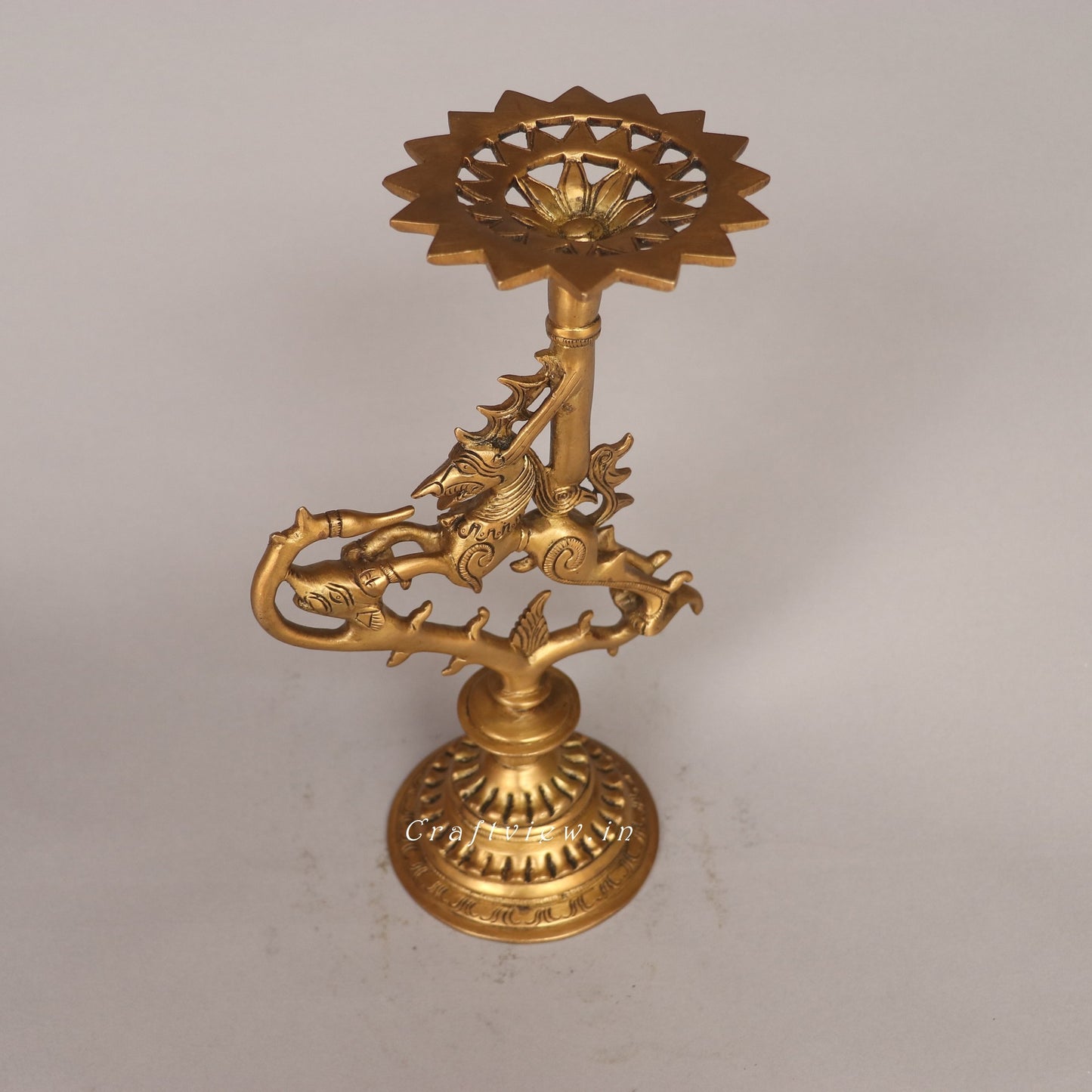 Bhunes Brass Vintage Candle Stand