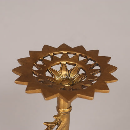 Bhunes Brass Vintage Candle Stand