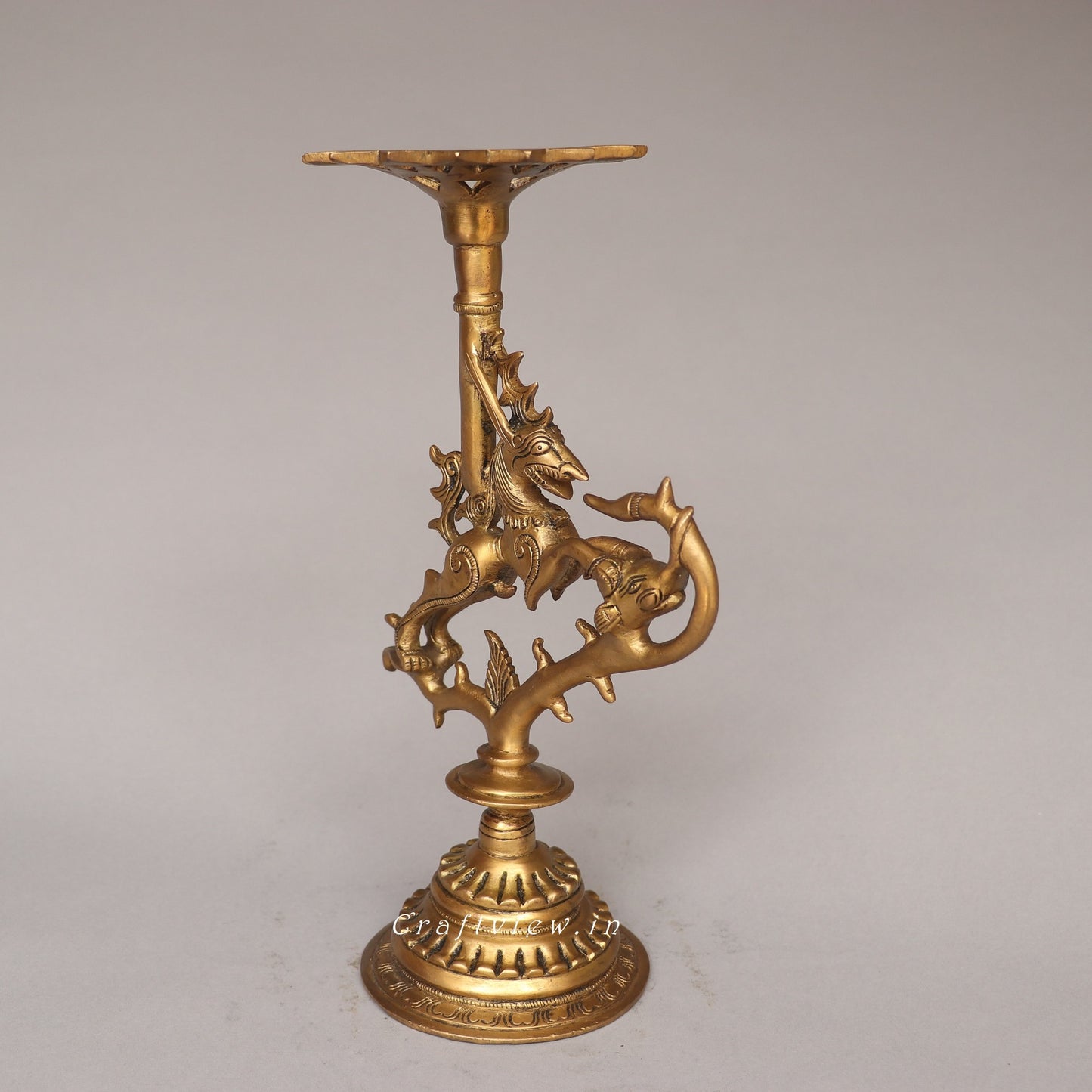 Bhunes Brass Vintage Candle Stand