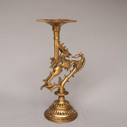Bhunes Brass Vintage Candle Stand