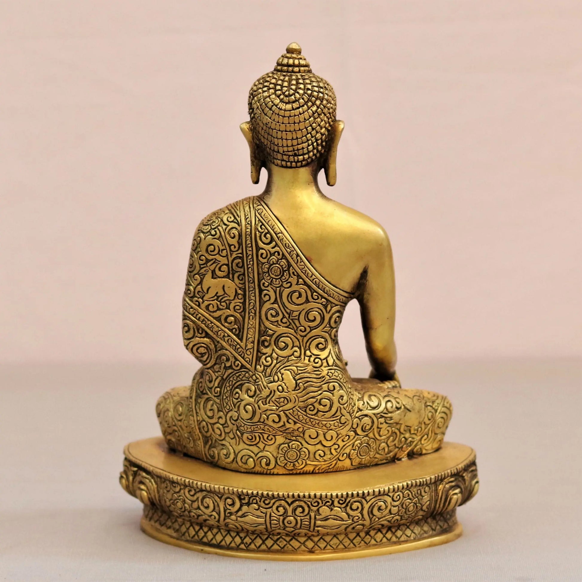 Brass Buddha Blessing Statue 10" craftsview